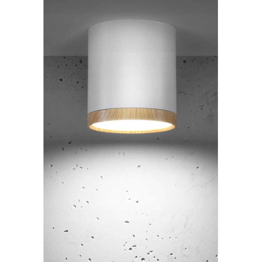 Plafoniera LED TUBA LED/5W/230V bianco/beige