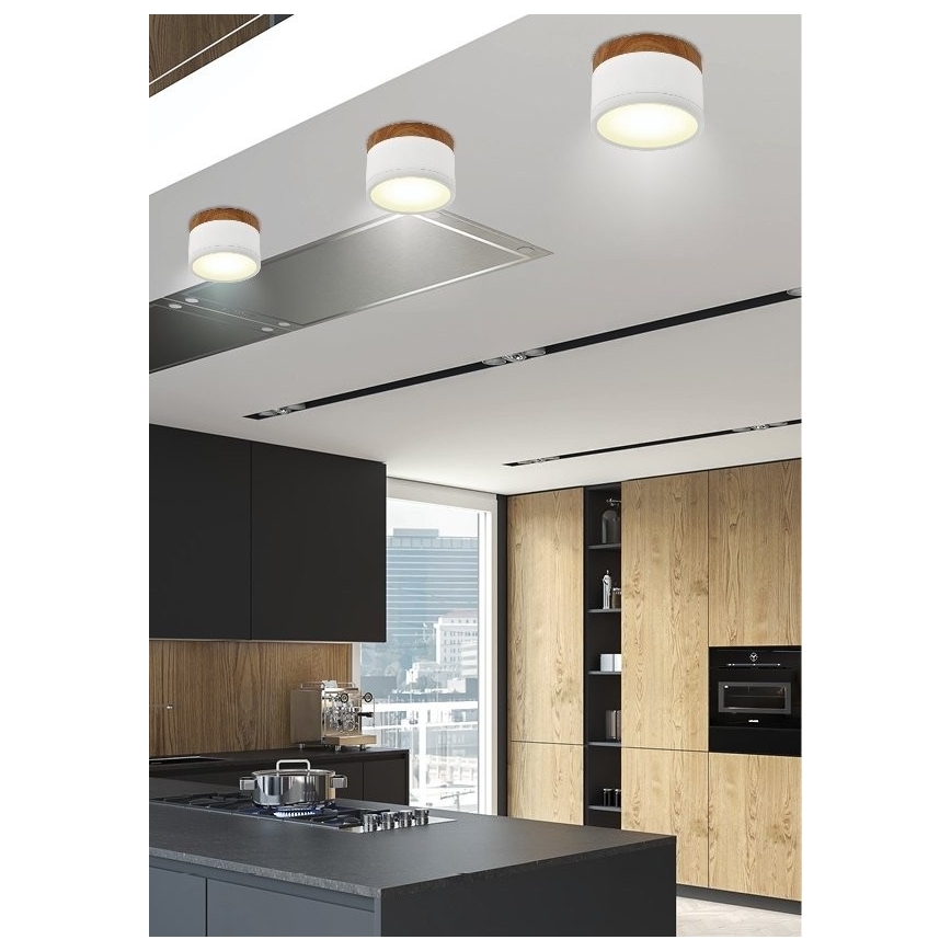 Plafoniera LED TUBA LED/9W/230V bianco/beige