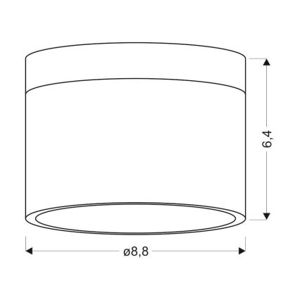 Plafoniera LED TUBA LED/9W/230V bianco/beige