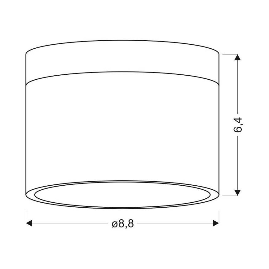 Plafoniera LED TUBA LED/9W/230V bianco/beige