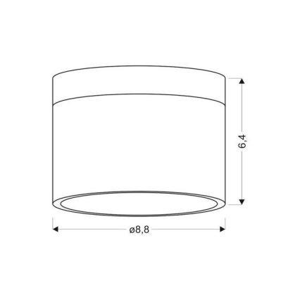 Plafoniera LED TUBA LED/9W/230V bianco/nero