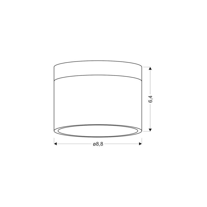 Plafoniera LED TUBA LED/9W/230V bianco/nero