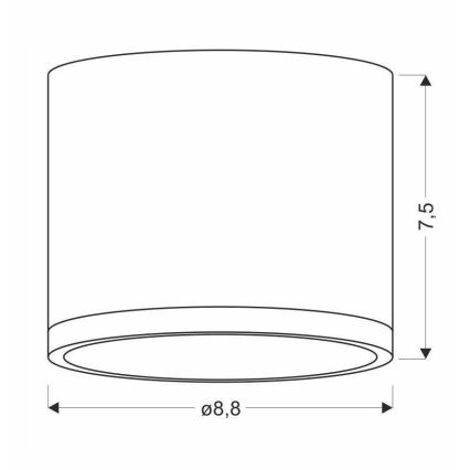 Plafoniera LED TUBA LED/9W/230V