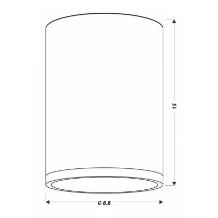 Plafoniera LED TUBA LED/9W/230V