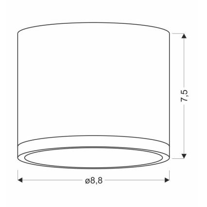 Plafoniera LED TUBA LED/9W/230V