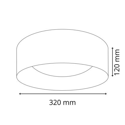 Plafoniera LED TULUZA LED/18W/230V diametro 32 cm marrone