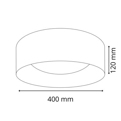 Plafoniera LED TULUZA LED/24W/230V diametro 40 cm nero
