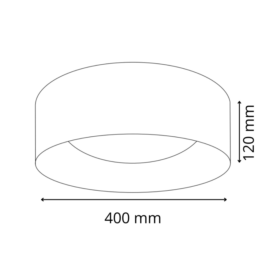 Plafoniera LED TULUZA LED/24W/230V diametro 40 cm nero