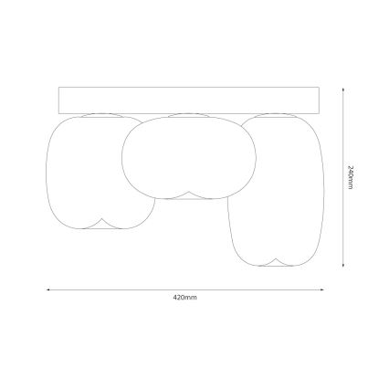 Plafoniera LED VASO LED/12W/230V diametro 42 cm bianco
