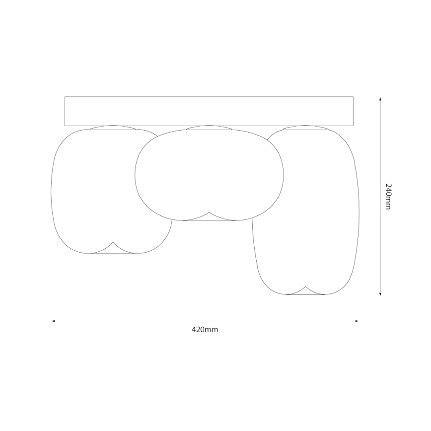 Plafoniera LED VASO LED/12W/230V diametro 42 cm bianco