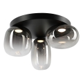 Plafoniera LED VASO LED/12W/230V diametro 42 cm nero/fumé