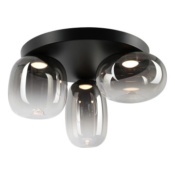Plafoniera LED VASO LED/12W/230V diametro 42 cm nero/fumé