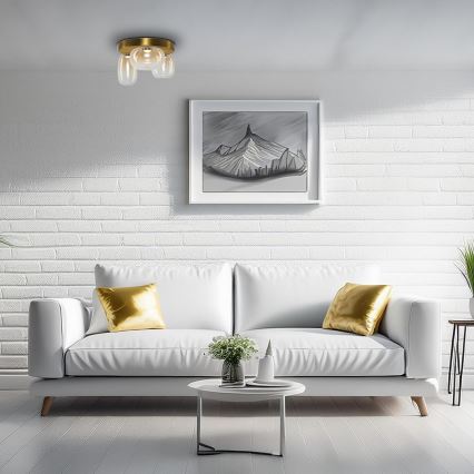 Plafoniera LED VASO LED/12W/230V diametro 42 cm oro/fumé