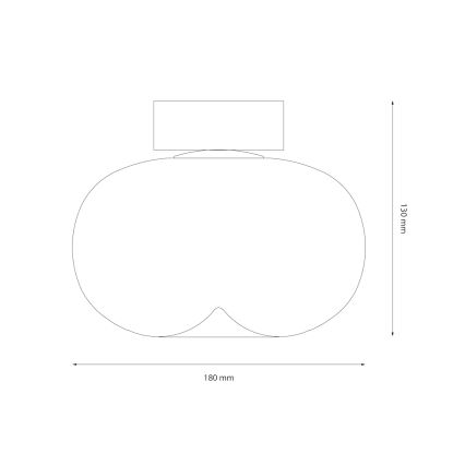 Plafoniera LED VASO LED/4W/230V diametro 18 cm nero/fumé