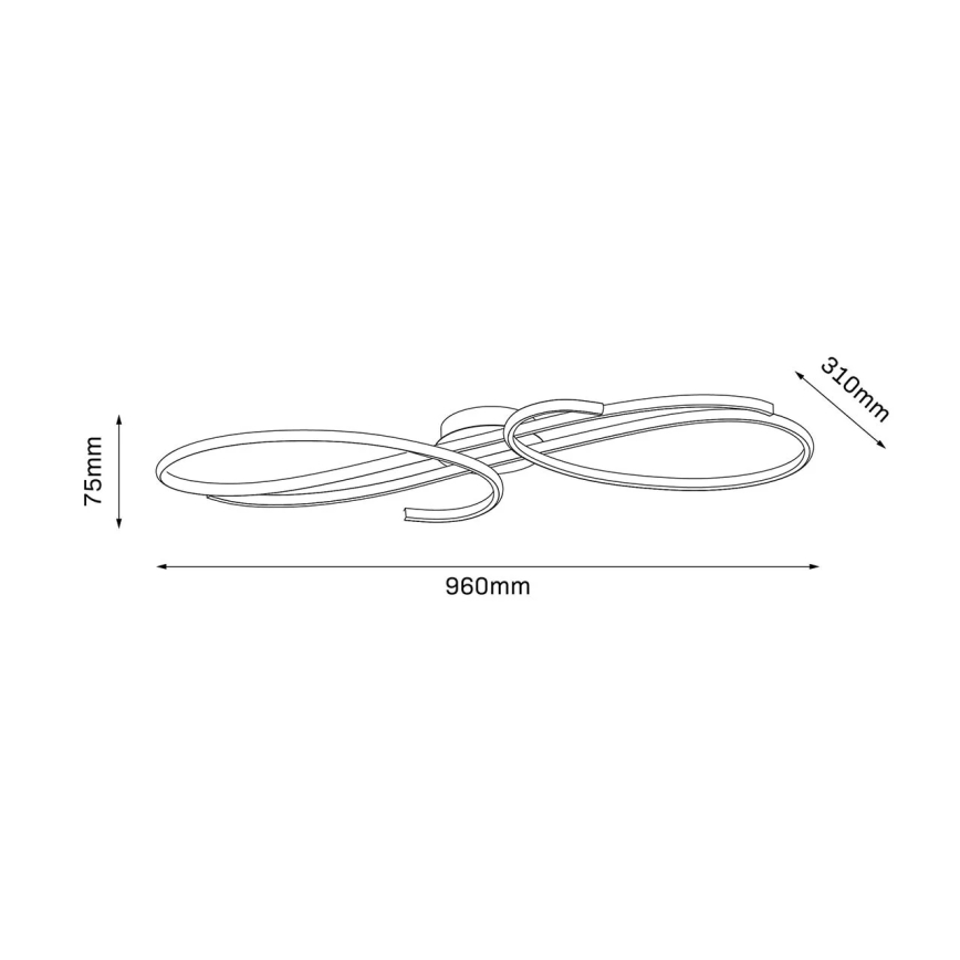 Plafoniera LED VIOLIN LED/40W/230V nero
