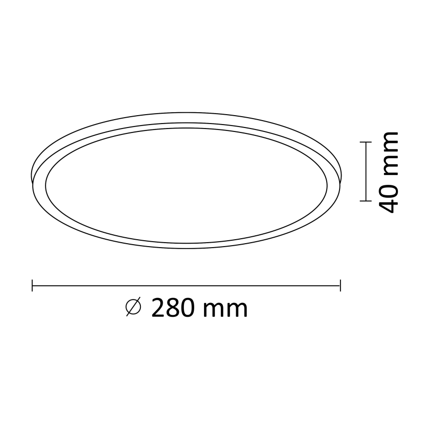 Plafoniera LED WOODY LED/15W/230V d. 28 cm