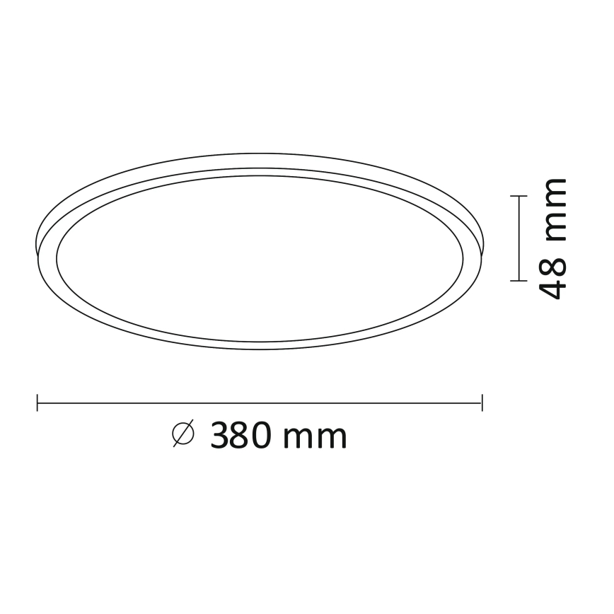Plafoniera LED WOODY LED/24W/230V d. 38 cm