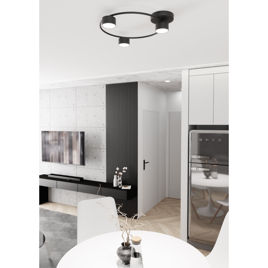 Plafoniera LUCIO 3xGX53/12W/230V nero