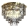 Plafoniera LUXURIA 9xE14/40W/230V diametro 48 cm oro