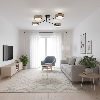 Plafoniera MAGA 4xE14/10W/230V beige