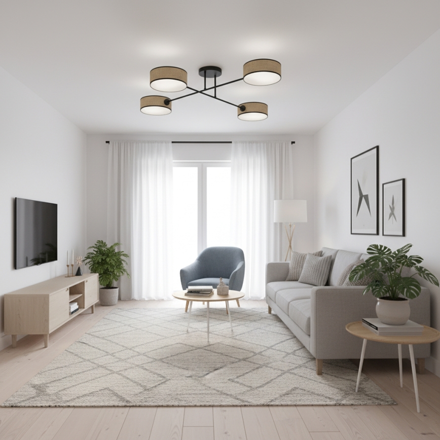 Plafoniera MAGA 4xE14/10W/230V beige