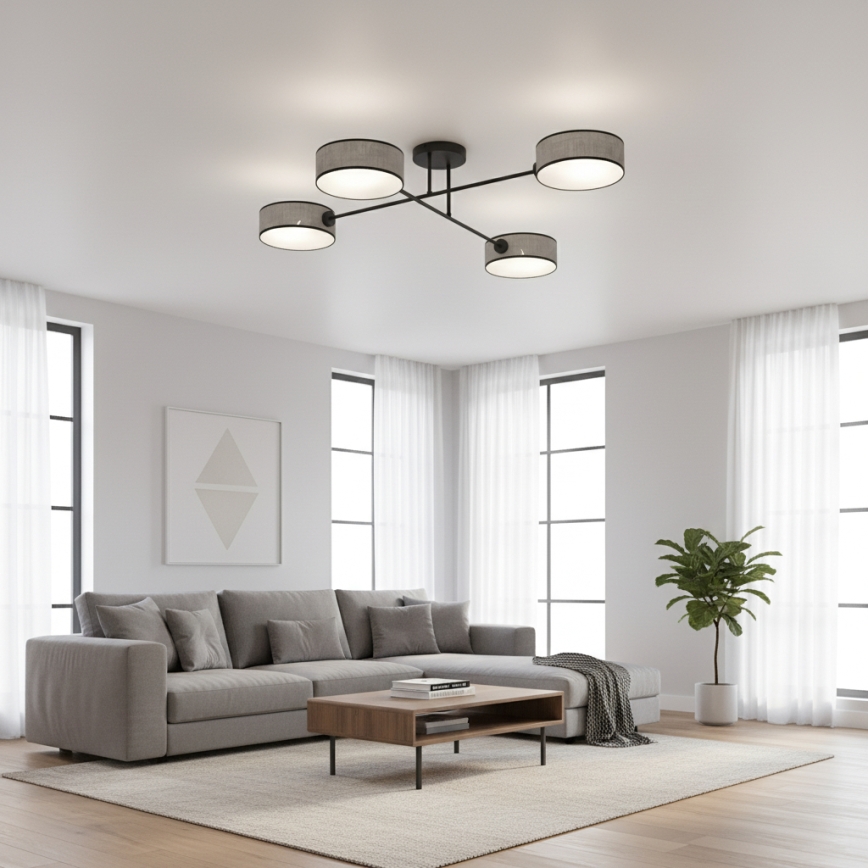 Plafoniera MAGA 4xE14/10W/230V grigia