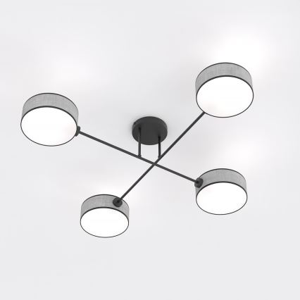 Plafoniera MAGA 4xE14/10W/230V grigia