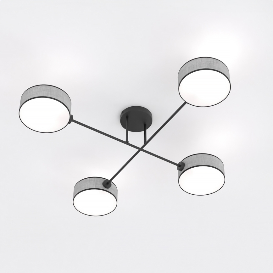 Plafoniera MAGA 4xE14/10W/230V grigia