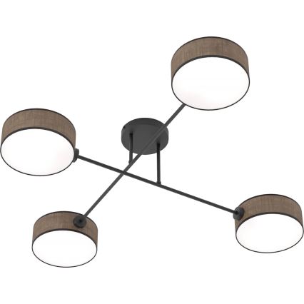 Plafoniera MAGA 4xE14/10W/230V marrone