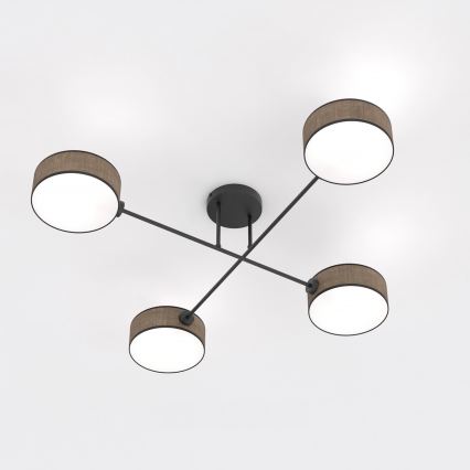 Plafoniera MAGA 4xE14/10W/230V marrone