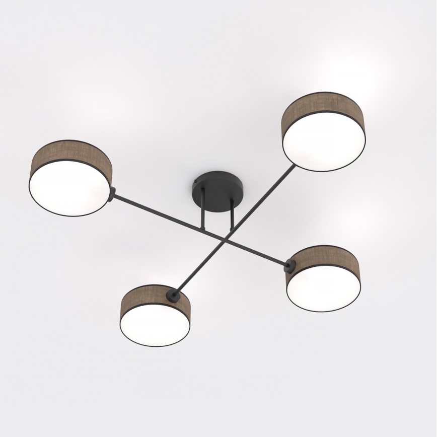 Plafoniera MAGA 4xE14/10W/230V marrone