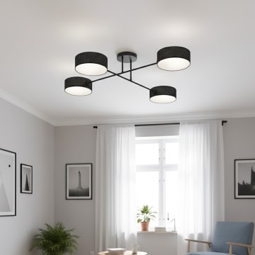 Plafoniera MAGA 4xE14/10W/230V nero