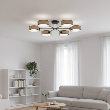 Plafoniera MAGA 6x E14/10W/230V beige