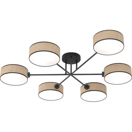 Plafoniera MAGA 6x E14/10W/230V beige
