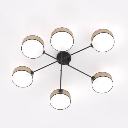 Plafoniera MAGA 6x E14/10W/230V beige