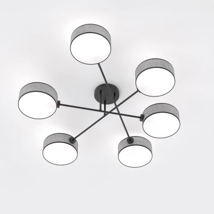 Plafoniera MAGA 6xE14/10W/230V grigia