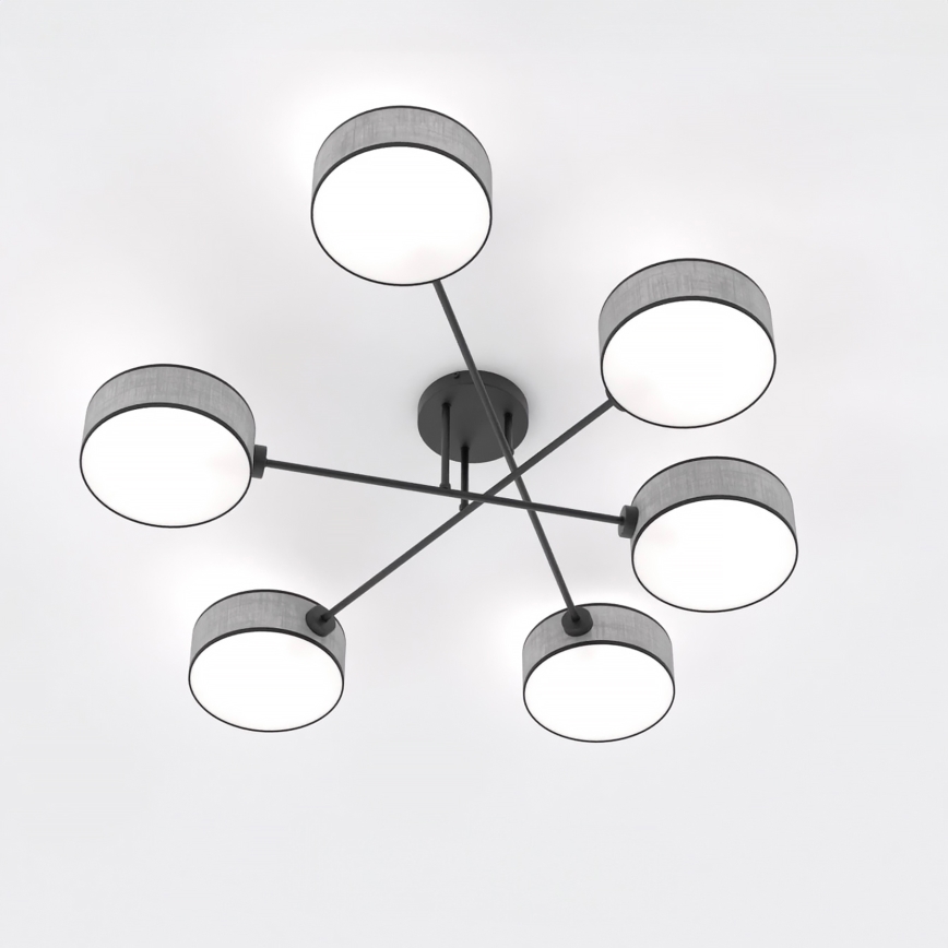Plafoniera MAGA 6xE14/10W/230V grigia