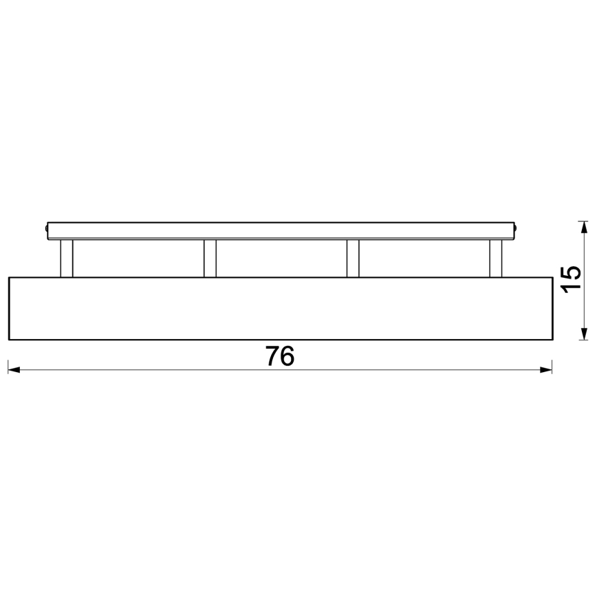 Plafoniera MAISON 4xGU10/8W/230V rovere