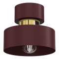 Plafoniera MARTI 1xE27/15W/230V Ø 20,5 cm bordeaux/oro