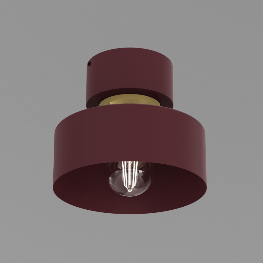 Plafoniera MARTI 1xE27/15W/230V Ø 20,5 cm bordeaux/oro