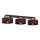 Plafoniera MARTI 3xE27/15W/230V 68x20,5 cm bordeaux/oro