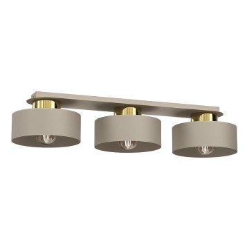 Plafoniera MARTI 3xE27/15W/230V beige/oro