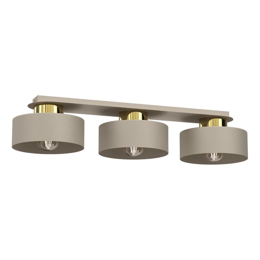 Plafoniera MARTI 3xE27/15W/230V beige/oro