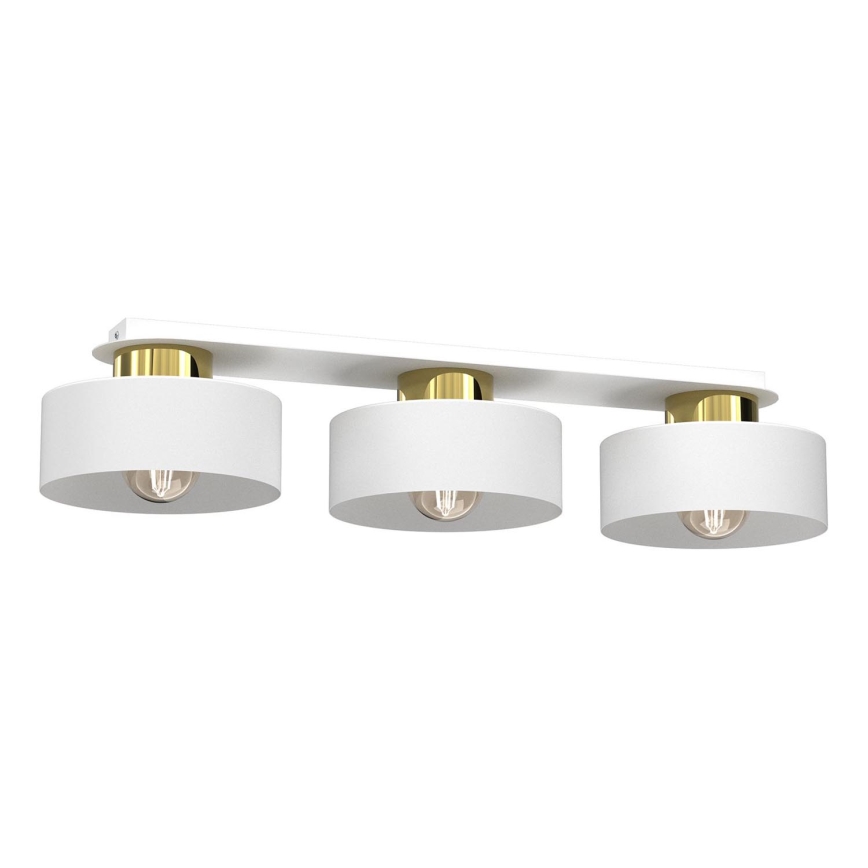 Plafoniera MARTI 3xE27/15W/230V bianco/oro