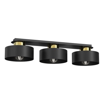 Plafoniera MARTI 3xE27/15W/230V nero/oro