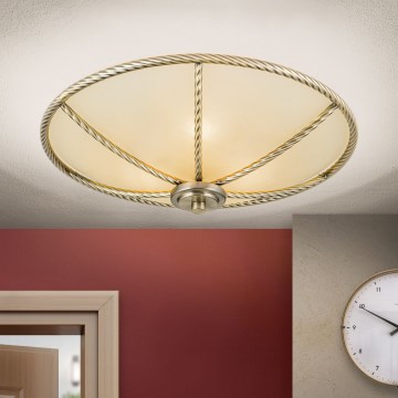 Plafoniera MAURO 3xE27/60W/230V Ø 42 cm bronzo