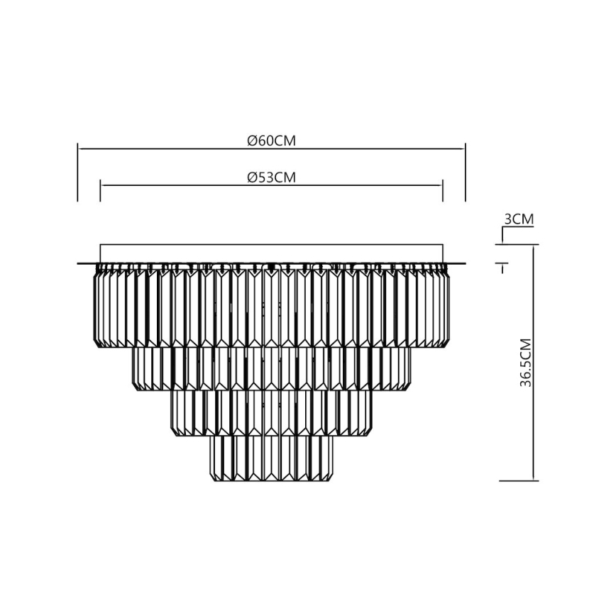 Plafoniera MILANO 9xE14/40W/230V oro