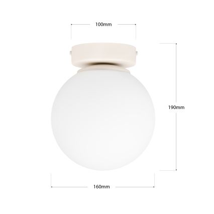 Plafoniera MOONLIGHT 1xE27/15W/230V Ø 16 cm crema