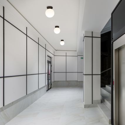 Plafoniera MOONLIGHT 1xE27/15W/230V Ø 16 cm nera