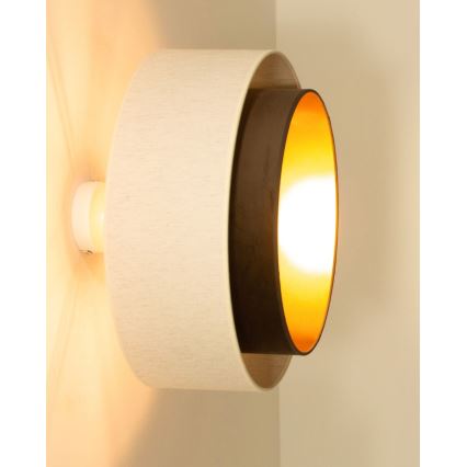 Plafoniera NATIA 1xE27/60W/230V bianco/marrone